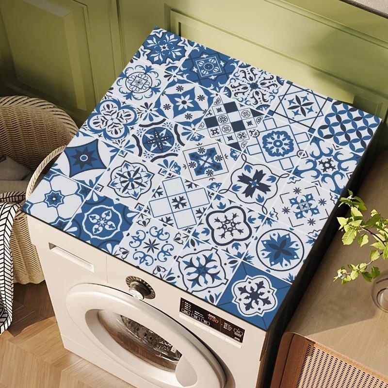 Waterproof Washing Machine Dust Cover Oven Microwave Fridge Top Protector Mat Coffee Drain Pad Table Placemat Cup Absorbent Mat