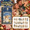 Christmas Advent Calendar, Flat 2D Acrylic Ornaments, Airplane Box Packaging