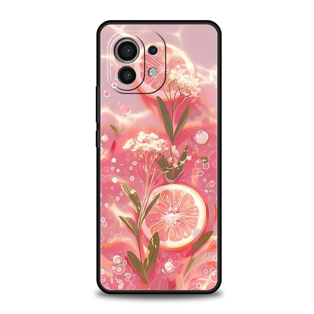 

Phone Case Cover for Xiaomi Mi 17 Pro Max 15 14 13 12 11 Ultra 15T 14T 13T 12T Pro Lite Soft TPU Fresh Summer Fruit Lemon Cherry Xiaomi 12T
