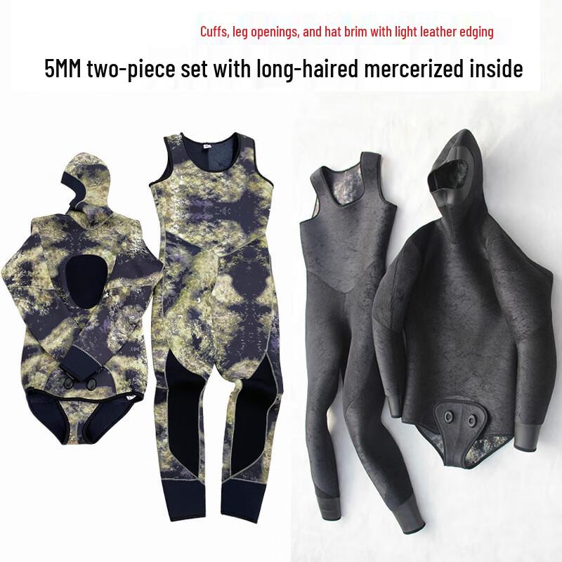 WEZHO Camouflage 5mm Two-Piece Wetsuit