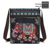 Damen Canvas Umhängetasche - Niedlicher chinesischer Stil, ethnisches Miao-Design, vielseitige gewebte Stoff Schulter- & Handytasche