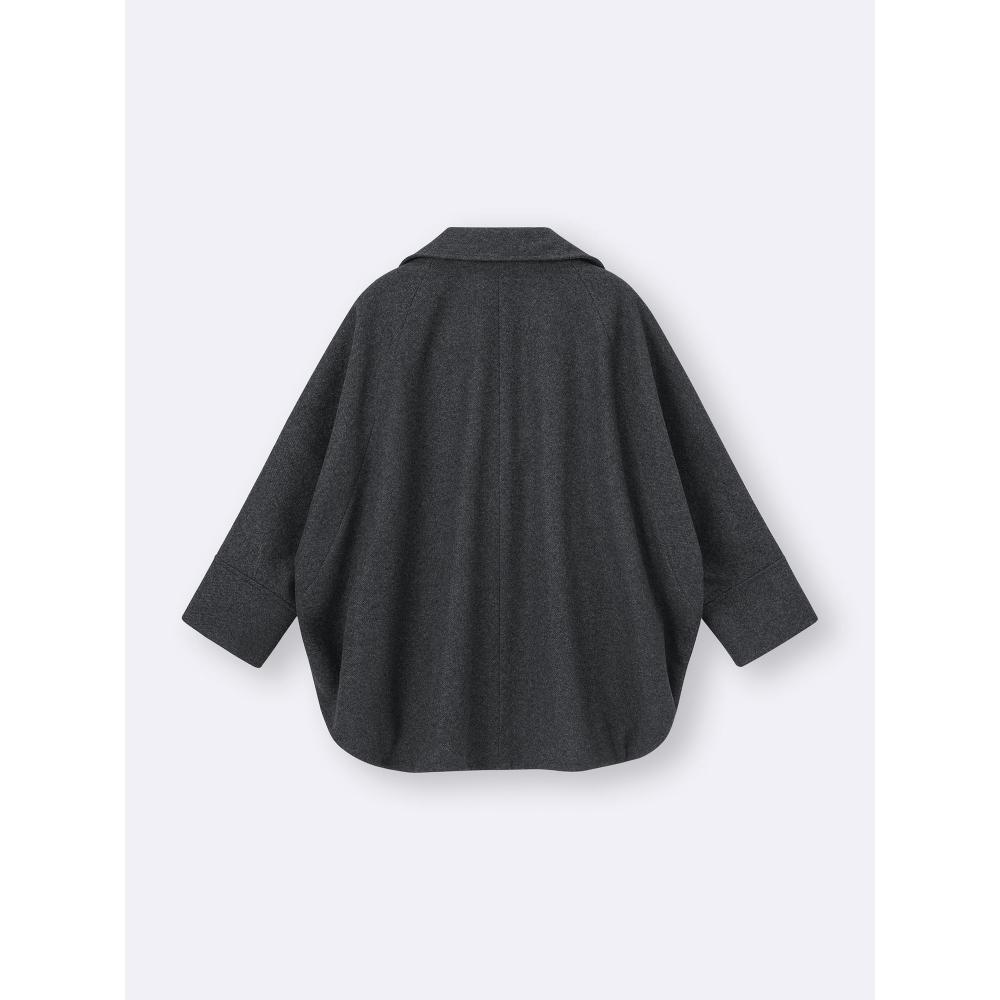 Gu By Uniqlo Cozy Melton Cape Coat Z+e