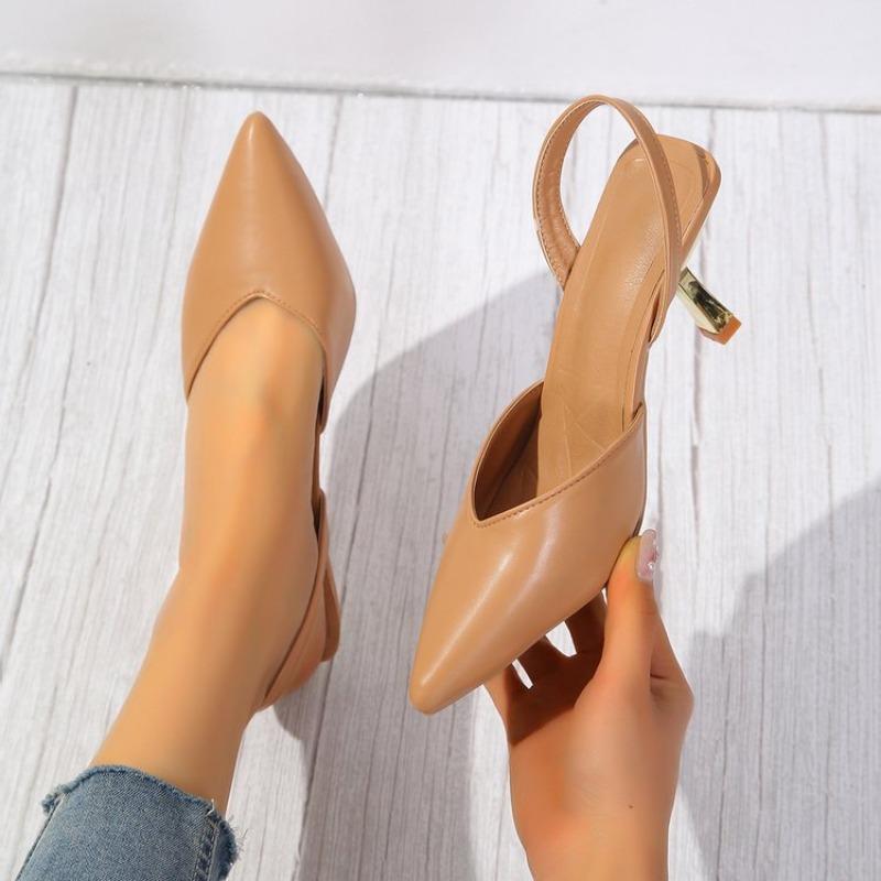 2026 Size 35-43 Pointed Toe Small Size Thin Heeled High Heeled Black Open Toe Summer Shoes For Women Sandals