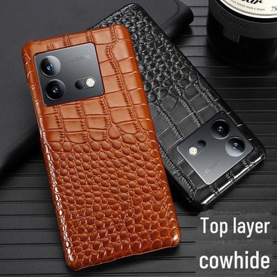 iQOO Neo8 Cowhide Crocodile Pattern Leather Case - High-End Half-Cover Protective Cover for Neo8Pro