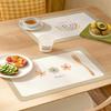 Cute Hand-Painted Leather Placemat Simple PU Table Mat Waterproof Oilproof Heat Insulation Cup Bowl Mat Cozy Dinning Table Decor