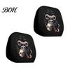 Protective Auto Headrest Protectors Halloween Car Cover, Scary Pattern Print Stretchable Universal Fit Interior Decor Protector, Breathable Polyester