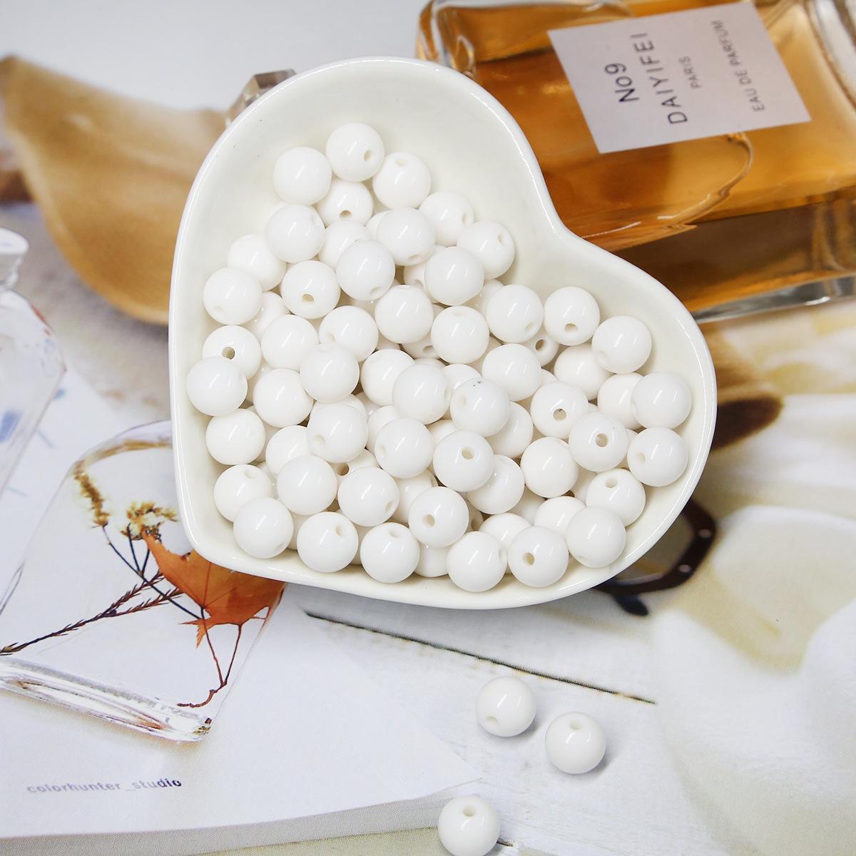 

Акриловые круглые бусины - однотонные конфетные цвета для самостоятельного изготовления украшений и поделок 10mm diameter, 2mm hole, 50 pieces