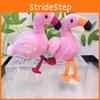 Plush Lively Flamingo Toy Hanging Keychain In Red Yellow And Orange Shades