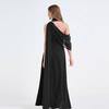 Sexy Off-the-Shoulder Patchwork Halter-Neck High-Waisted Slit Dress Women's Elegant and Flowing Slit Evening Gown Summer Dress
