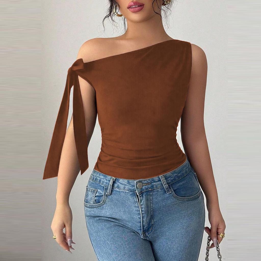 Women's Fashion Asymmetrical Off-the-Shoulder Top