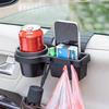 Multifunctional Car Organizer With Cup Holder, Phone Mount, Side Door Pocket And Hanging Storage Rack For Auto Interior