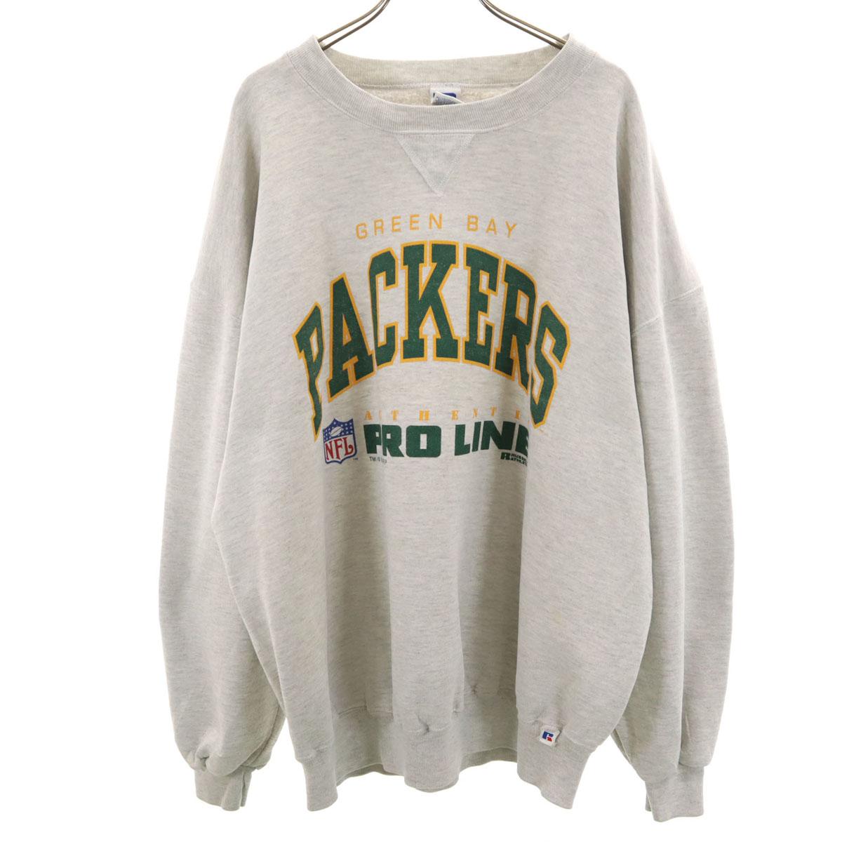 

RUSSELL ATHLETIC 90s Made in USA Old NFL Green Bay Packers Long sleeve sweat trainer Men s Used