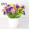 Simulated Plant Flower Simulation Bonsai Aster Office Desktop Decor Plastic Colorful Fresh Imitation Potted for Parties Plants