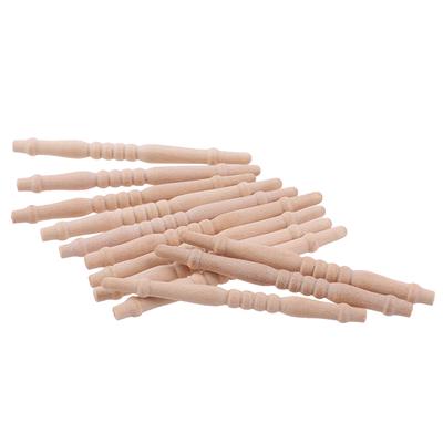 12Pcs/Lot 1:12 Dollhouse Miniature Wood Stair Railing Diy Model Accessories