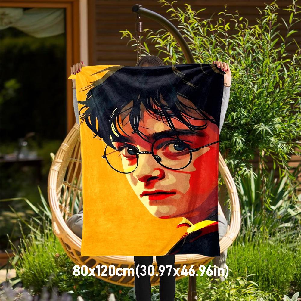 

1pc Harry Potter glasses magic Outdoor Flannel Throw Blanket All Season Soft Warmth,Home Decor 1031118 80x120cm