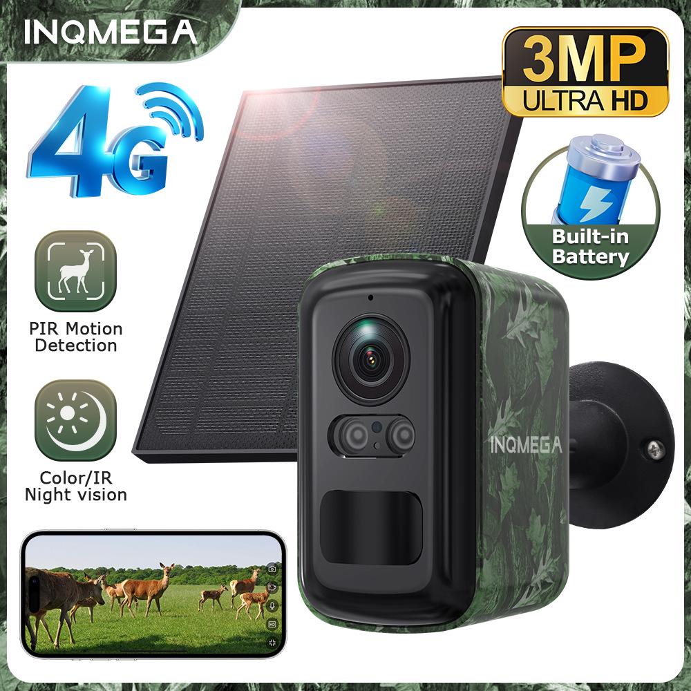 

4G Solar-Powered Camouflage Outdoor Camera: 3MP HD, Full-Color Night Vision No Memory