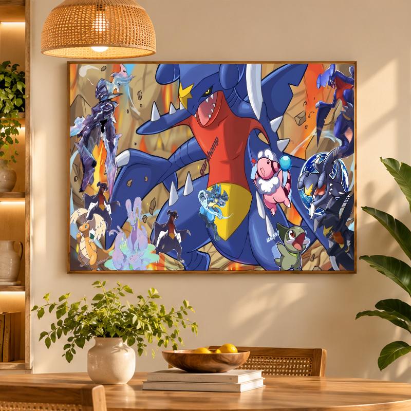 5D Diamond Painting Garchomp DIY Full Drill Diamond Art Kit Home Decoration