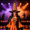Classic Wizard Character Headwear Halloween Witch Hat, Reusable Oxford Cloth Pointed Stage Performance Costume Hat for Costume, Carnival, Masquerade,