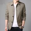 Giacca casual da ufficio da uomo, primavera e autunno, con colletto alto