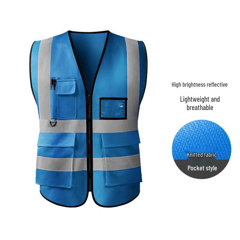 Multi-Pocket Reflective Vest for Drivers, Sanitation, Traffic, Cycling & Construction