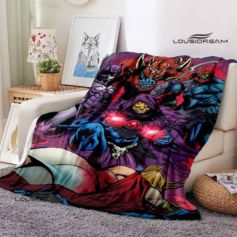 Cartoon Universe Master HE-MAN Printed Blanket Children Warm Beautiful Blanket Flannel Soft and Comfortable Birthday Gift