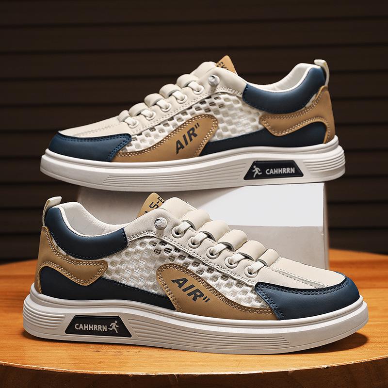 2025 Summer Men's Breathable Mesh Casual Board Shoes - Fashionable & Versatile