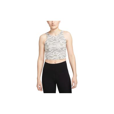 Jóga Dri-FIT Luxe Csíkos Crop Sporttank Női Felsők Ásványszürke DX1565-004