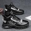 Pánské retro sportovní boty s vysokým svrškem Módní boty s tlustou podrážkou a protiskluzem Zvýšené boty Outdoorové horolezecké cestovní ležérní boty