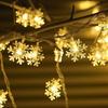 Christmas Snowflake String Lights 10/20/40/80 LED USB Operated Waterproof Fairy Lights Bedroom Garden Party Decoration