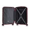 14"/19" 2-piece ABS spinner luggage set with combination lock & 14" cosmetic bag (wine red)