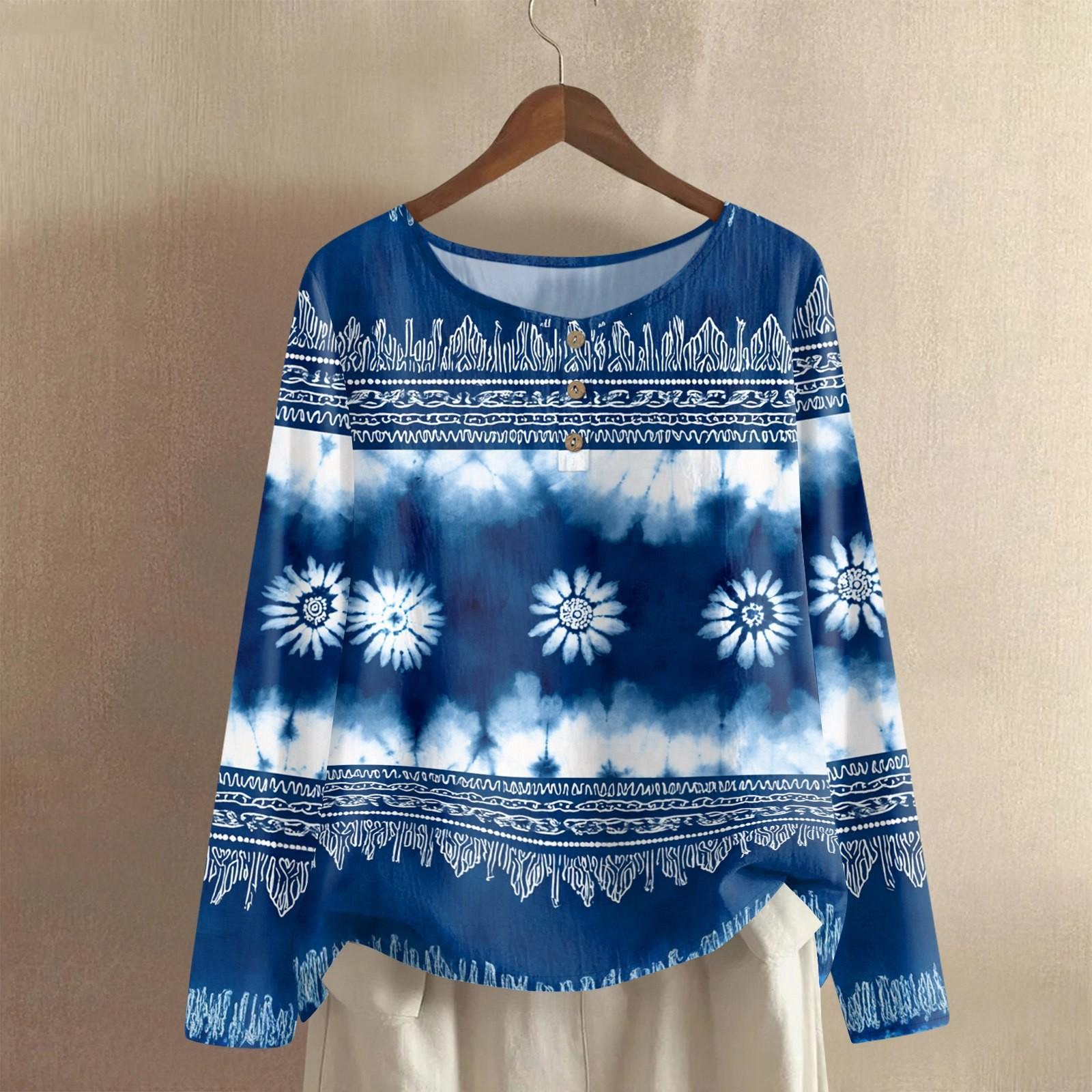 

Женская модная и повседневная рубашка с длинным рукавом, круглым вырезом, однотонная, из хлопка и льна, блузка-топ S