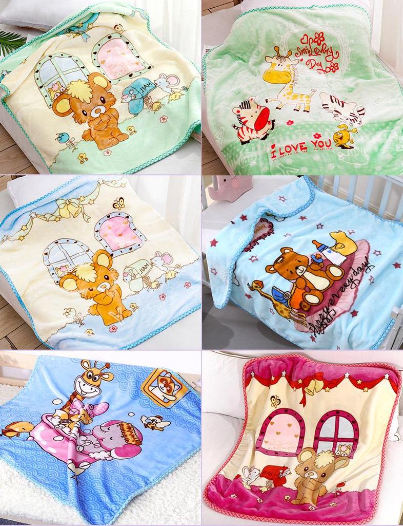 Cartoon Baby Double Layer Cloud Blanket for Newborns - Spring/Autumn Photography Blanket