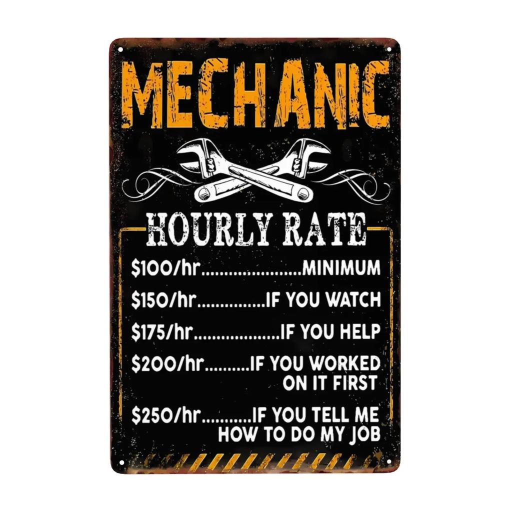 1pc, Full Service Garage Sign,Mechanic Car Service Parts Repairs Vintage Metal Signs for Cafe Bar Shop Wall Decor 8x12 Inch