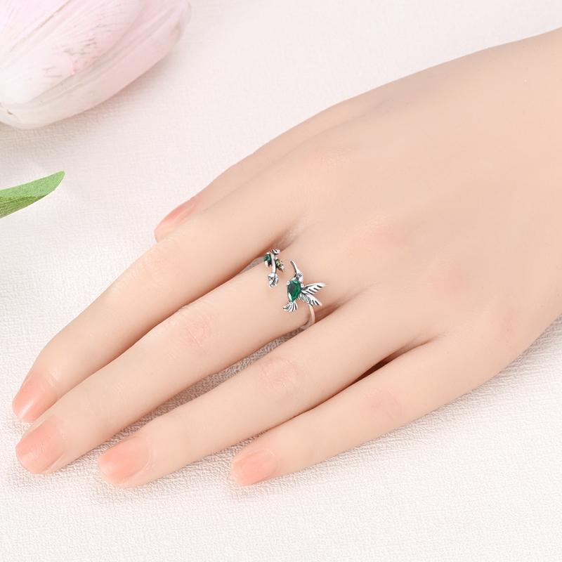 Copper Tulip Hummingbird Rings For Women Original Simple Design Foreve Ring Engagement Wedding Luxury Jewelry
