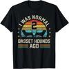 Ich war normal vor 2 Basset Hounds Hundepapa Mama Besitzer Geschenke T-Shirt