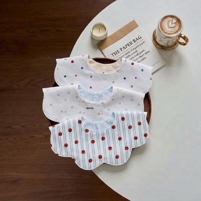Baby-Lätzchen im koreanischen Stil: Weiche wasserdichte Baumwolle, beidseitig für Herbst & Winter