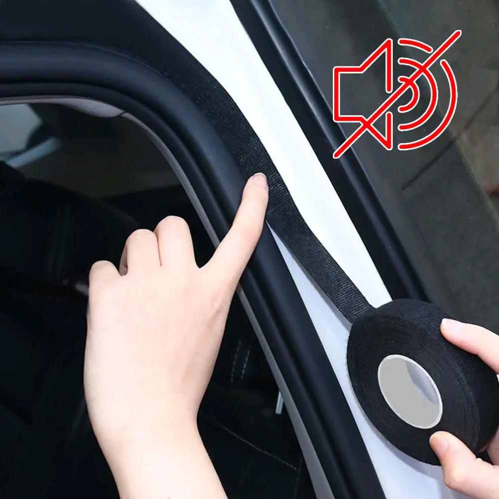 MultiPurpose Black Car Self Adhesive Anti-noise Felt Absorber Automotive Wiring Harness Tape 19mmx15m Car Tape Car Accessories