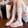 Y2K Over The Knee Stockings Floral Lace Fishnet Stockings Sweet Thigh High Stockings  Lolita Style