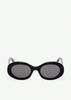 Celine Lunettes de soleil ovales noires Triomphe CL40194U-01A