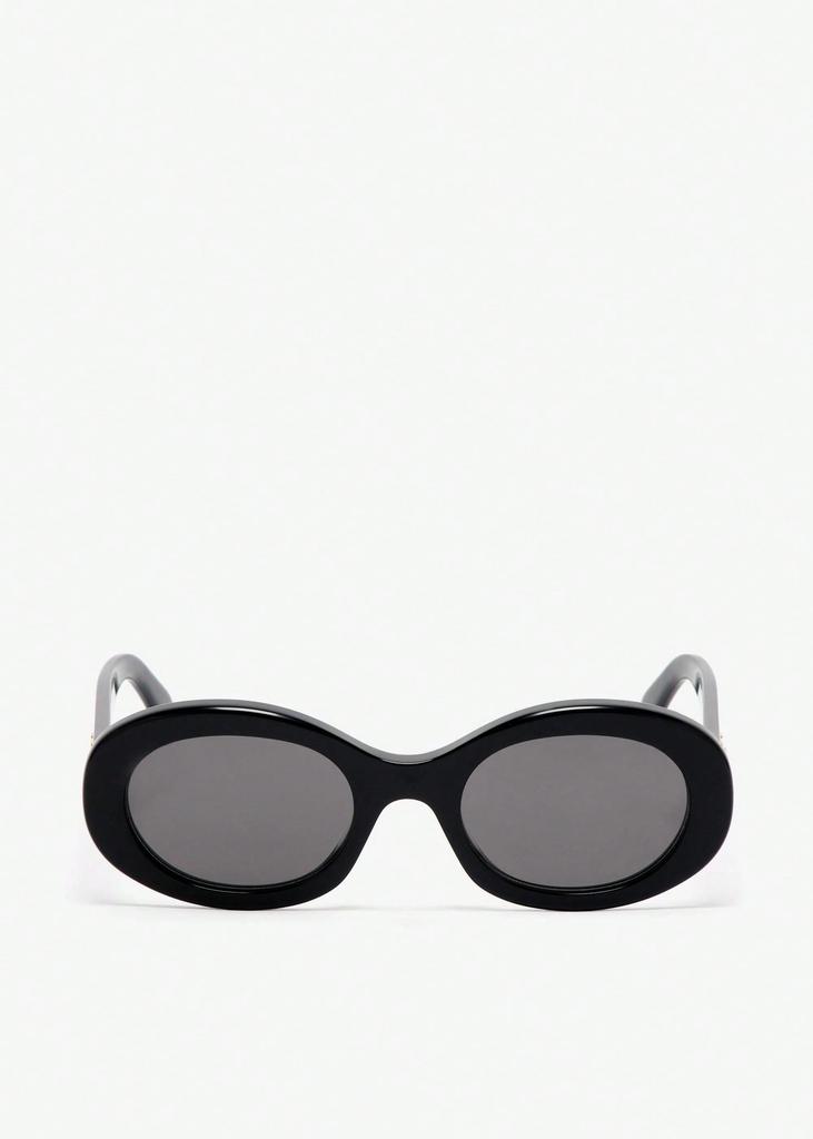 Celine Lunettes de soleil ovales noires Triomphe CL40194U-01A