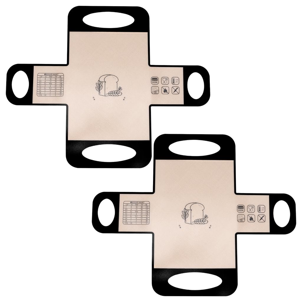 2 Stück Silikon Brotlaibform-Einlage Wiederverwendbare Brotmatte Hitzebeständige Brotbackmatte mit Griff für Backen Küchenzubehör