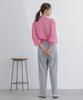 Nano Universe Sheer Volume Size Pink Pullover, S,