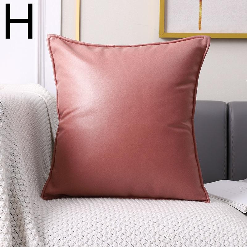 New Solid Color Cushion Cover Candy Color Pillowcase Waterproof Office Sofa Cushion Cover Home Living Room Decoration 45*45 cm