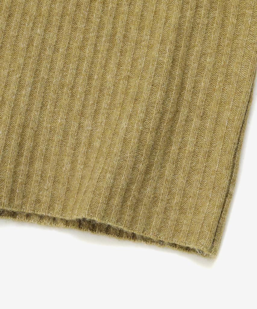 NOIRER FOR WOMAN Camel Slim Fit Ribbed Sweater (Olive)