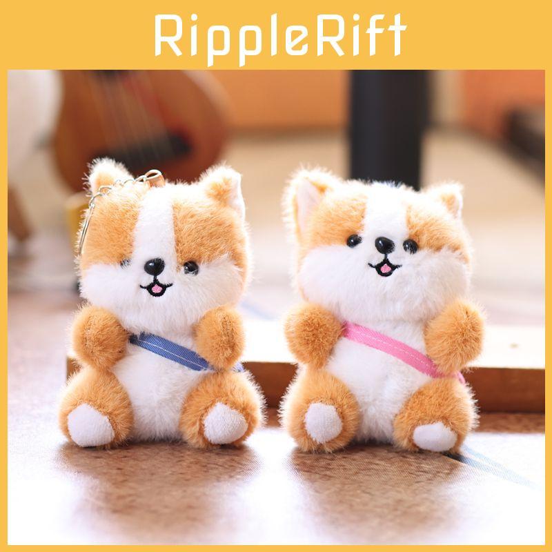 Puppy Corgi Plush Pendant Bag Hanging Decoration Keychain Animal Cartoon Doll