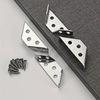 20pcs Universal Furniture Corner Connector Stainless Steel Corner Brace with Screws Heavy Duty Angle Shelf Brackets