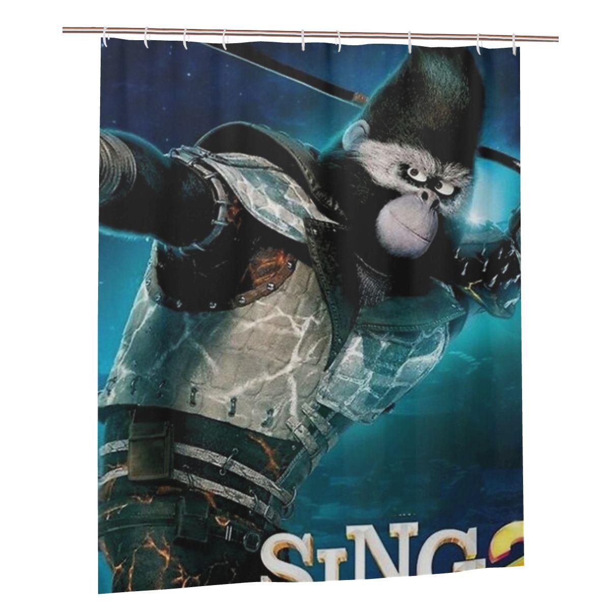 

Johnny Sing Poster Shower Curtain Bathroom Polyester Waterproof Bath Curtains With Hooks W60H190(CM)-1 Pcs