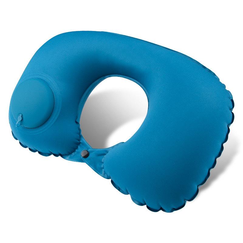 Press-Type Inflatable U-Shaped Neck Pillow for Travel and Office - Creative and Portable Neck Support Pillow