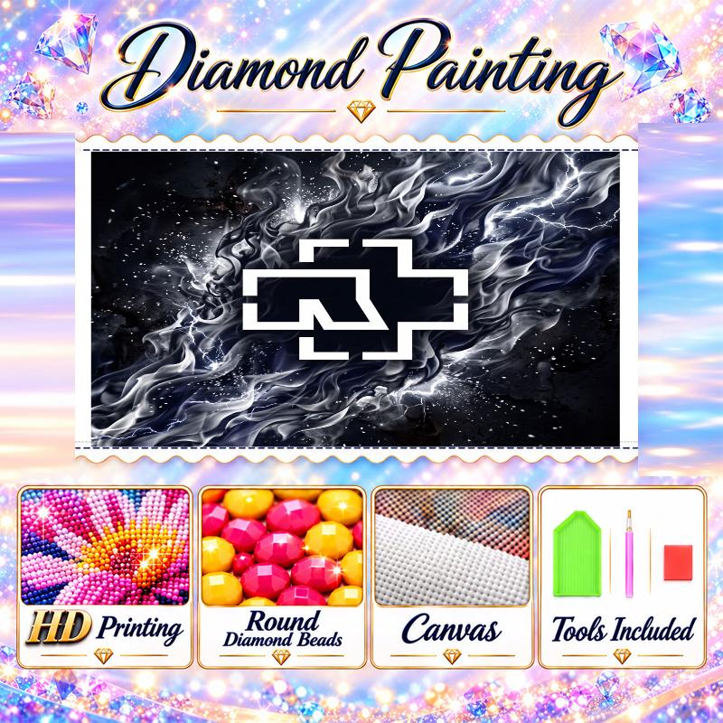 Rammstein Diamond Painting Kit 5D Full Drill DIY Diamond Mosaic Wall Art Home Decor