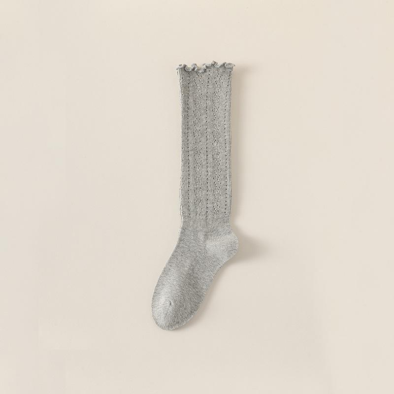 Female Spring and Autumn Retro Show Thin Everything with Long Leg Cotton Socks